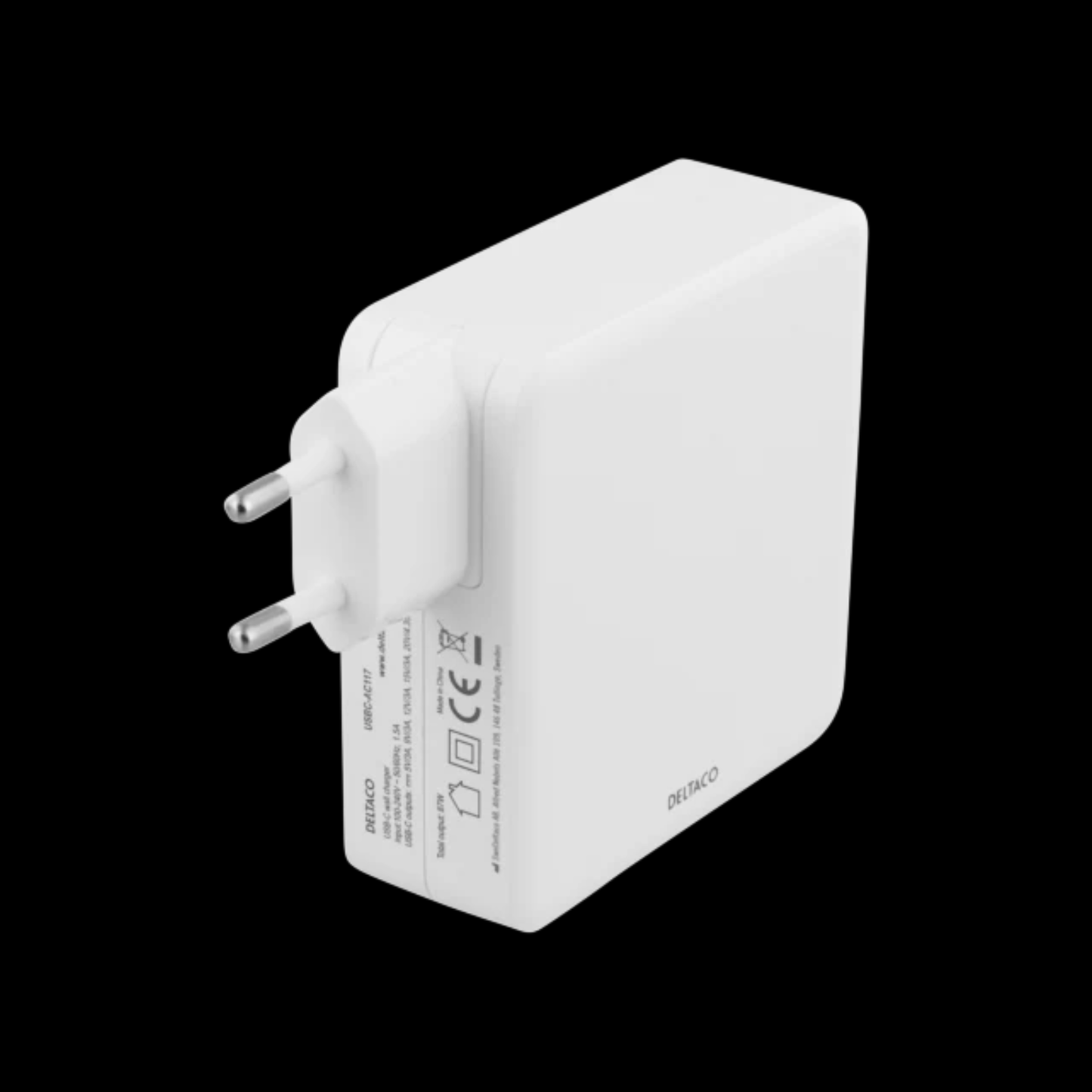 Deltaco 87W PD USB-C seinälaturi