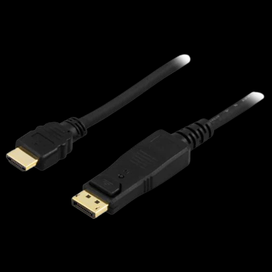 Deltaco Displayport to HDMI kaapeli 2m