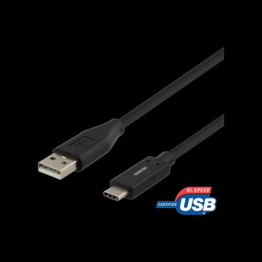 Deltaco USB-A to USB-C kaapeli 1m