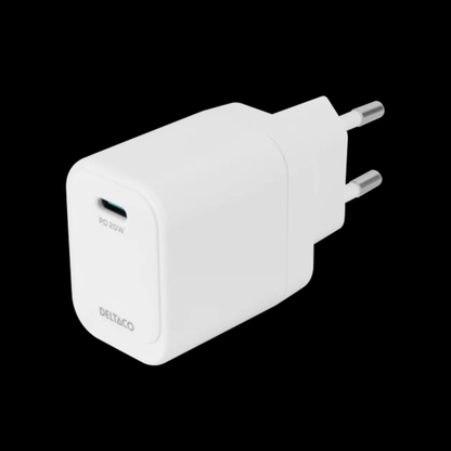 Deltaco USB-C seinälaturi 20W USBC-AC152