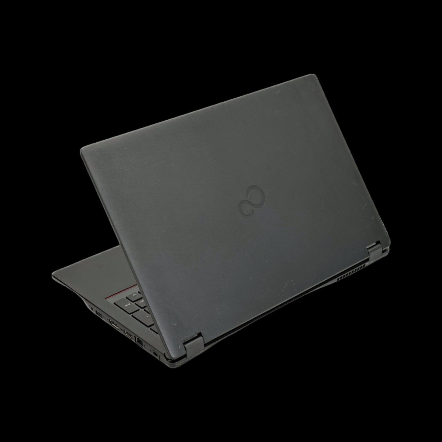 Fujitsu Lifebook E5510 käytetty kannettava tietokone takaa