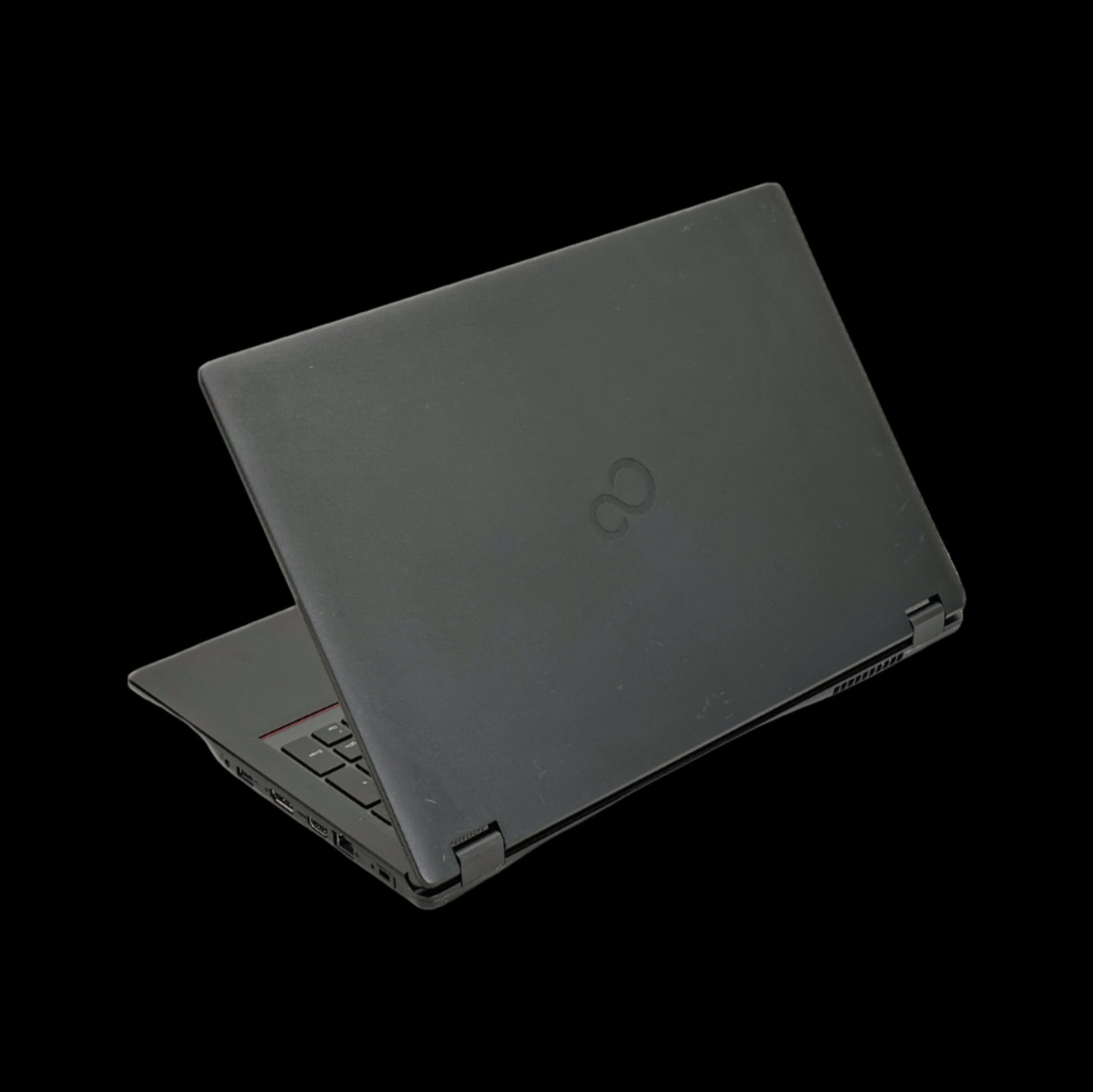 Fujitsu Lifebook E5510 käytetty kannettava tietokone takaa