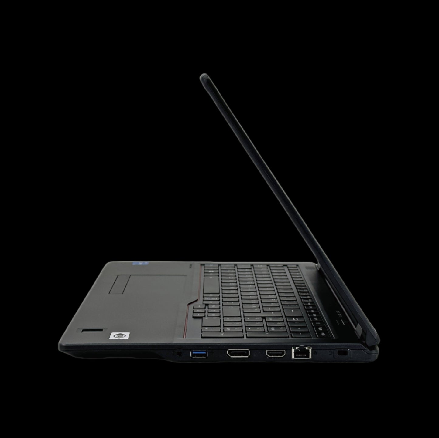 Fujitsu Lifebook E5511 käytetty kannettava tietokone sivulta
