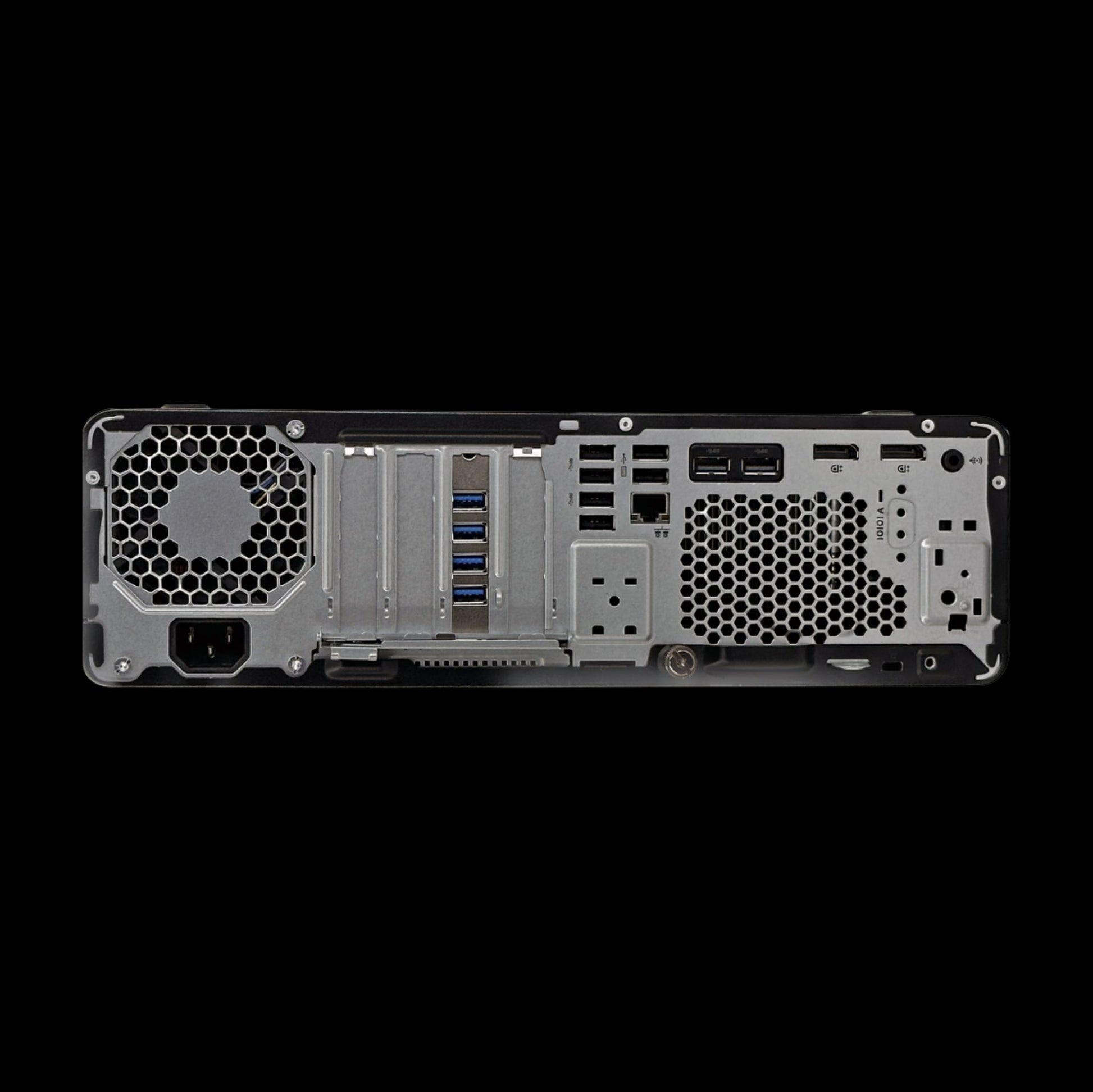 HP EliteDesk 800 G6 SFF pöytätietokone takaa kuvattuna